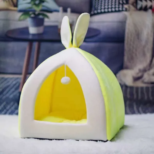 Cave Cat Bed with Soft Plush Interior - Image 3