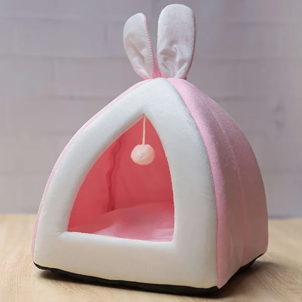 Cave Cat Bed with Soft Plush Interior - Image 5