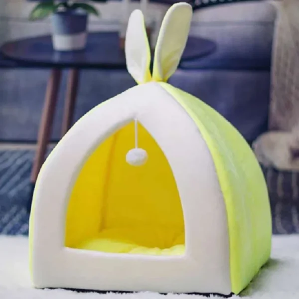 Cave Cat Bed with Soft Plush Interior - Image 7