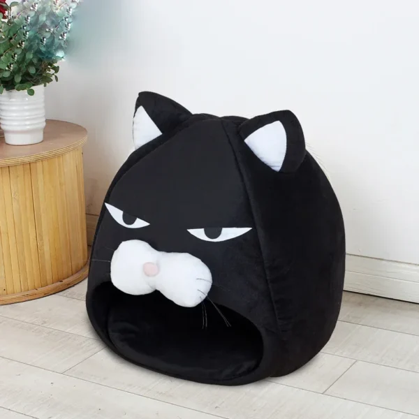 Cat Bed House with Black Cat Design - Image 2