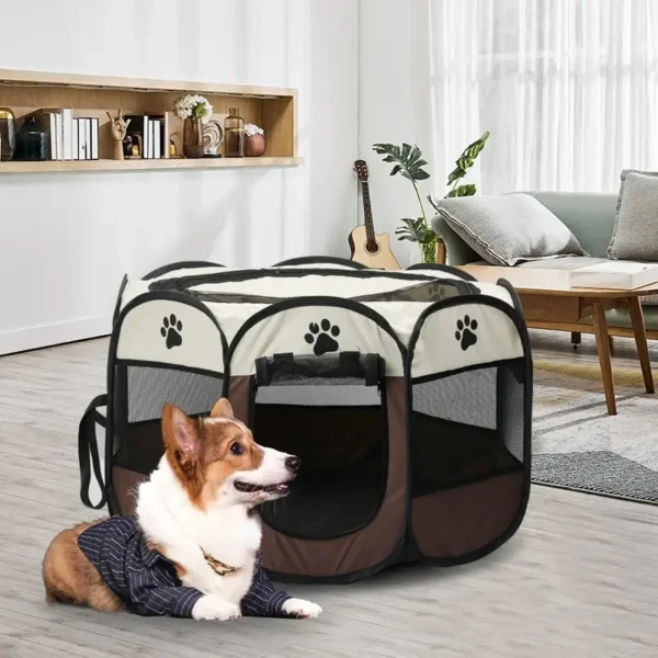 Pet Tent – Foldable Octagon Kennel for Cats & Dogs - Image 6