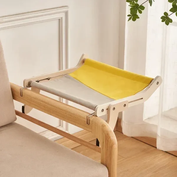 Cat Hammock – Wooden Window-Mounted Rest Bed - Image 8