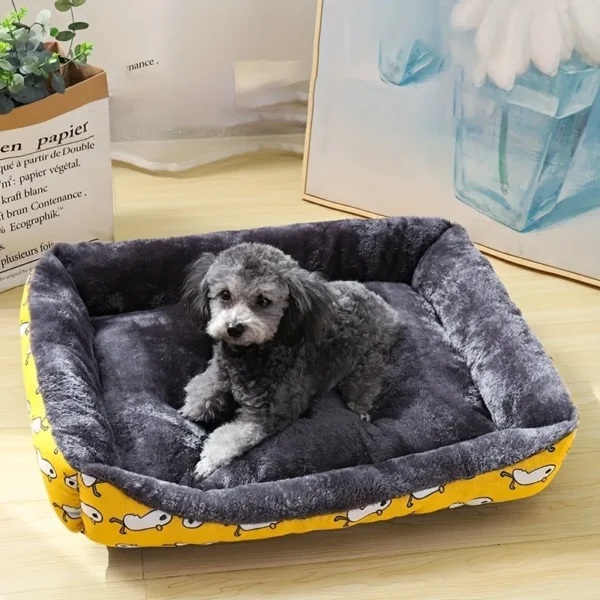 Soft Plush Pet Bed Sofa for Cats & Dogs - Image 3