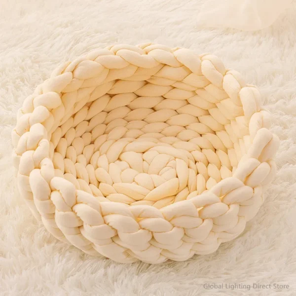 Knitted Pet Bed with Soft Cotton Design - Image 20