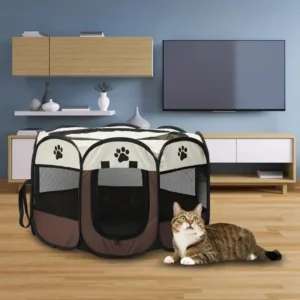 Pet Tent – Foldable Octagon Kennel for Cats & Dogs