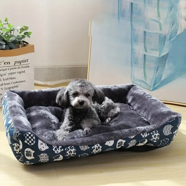 Soft Plush Pet Bed Sofa for Cats & Dogs - Image 2