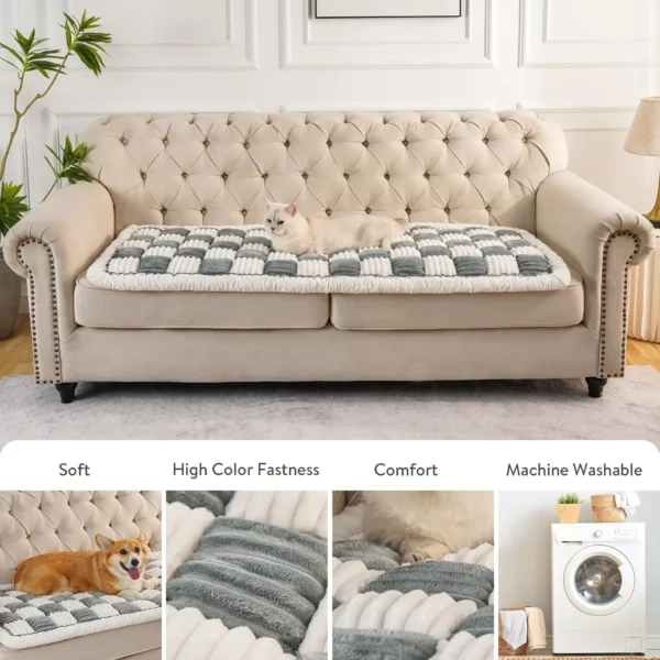 Quilted Fuzzy Pet Couch Cover  - Image 4