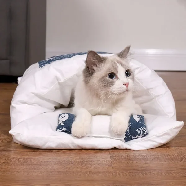 Cat House – Kawaii Plush Cave Bed - Image 3