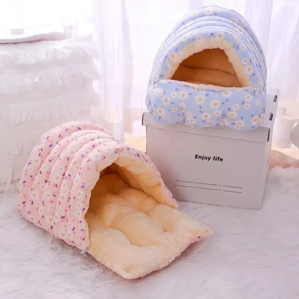 Warm Cat Bed with Removable Mat - Image 4