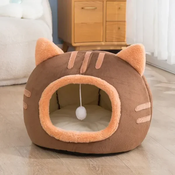 Cat Cave – Plush Enclosed Winter Nest - Image 3