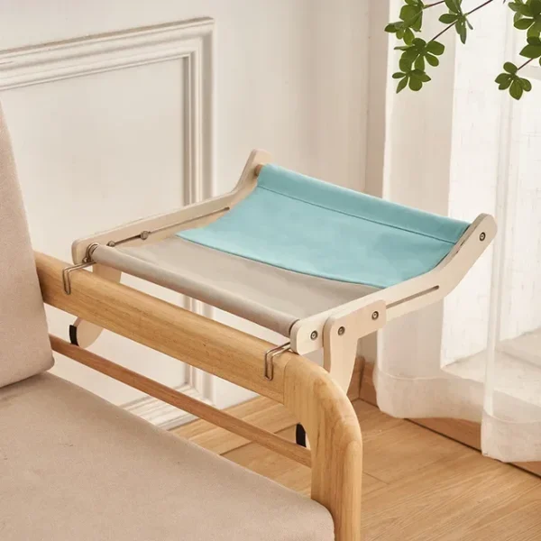 Cat Hammock – Wooden Window-Mounted Rest Bed - Image 6