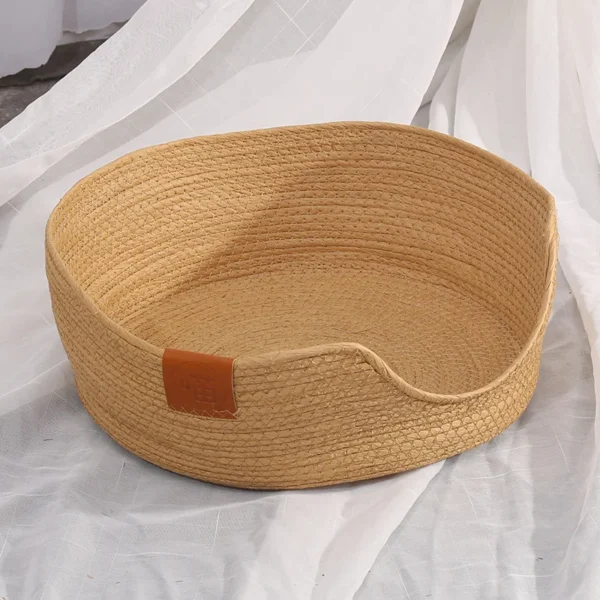 Pet Nest – Handwoven Bamboo Cat Bed - Image 5
