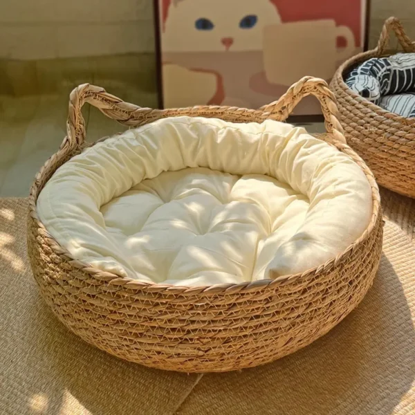 Cat Bed – Handmade Woven Cotton Nest - Image 4