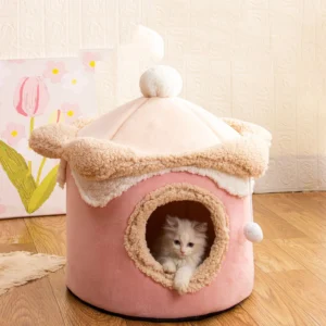 Cat Tent Bed with Ice Cream Design