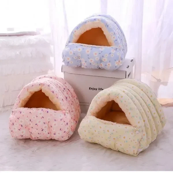 Warm Cat Bed with Removable Mat - Image 10
