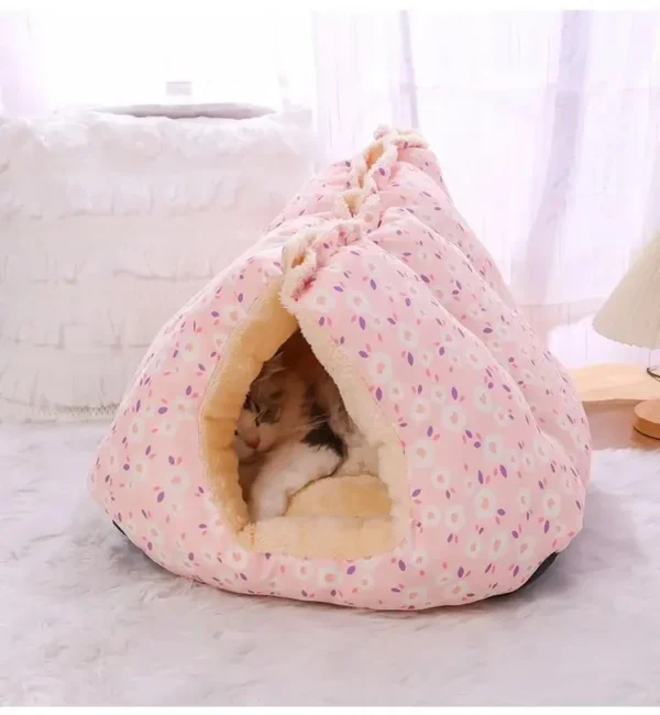 Cat Bed – Cozy Foldable Cave Nest - Image 11