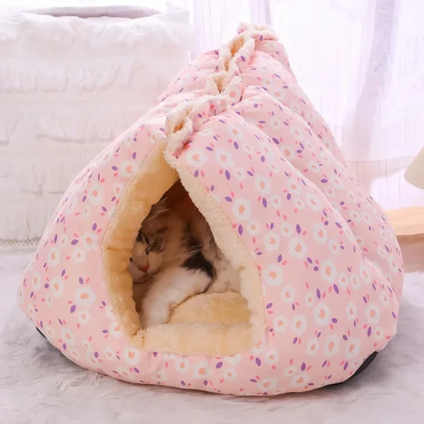 Cat Bed – Cozy Foldable Cave Nest - Image 3