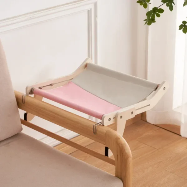 Cat Hammock – Wooden Window-Mounted Rest Bed - Image 5