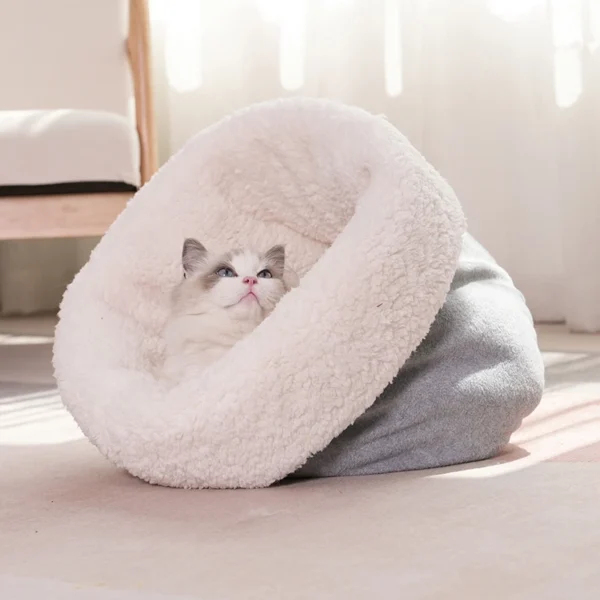 Cat Tunnel – Fleece Sleeping Bag Bed - Image 2