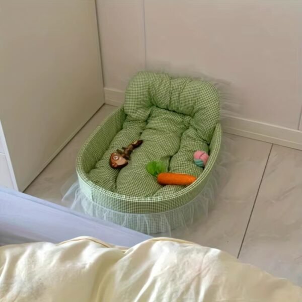 Princess Cat Bed with Gauze Edges – All Seasons Sofa Mat - Image 6