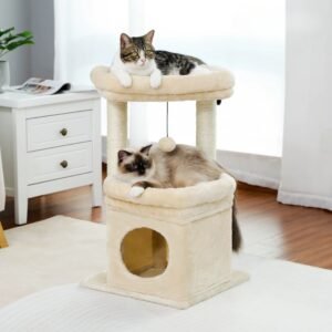Small Cat Tree with Perch & Condo