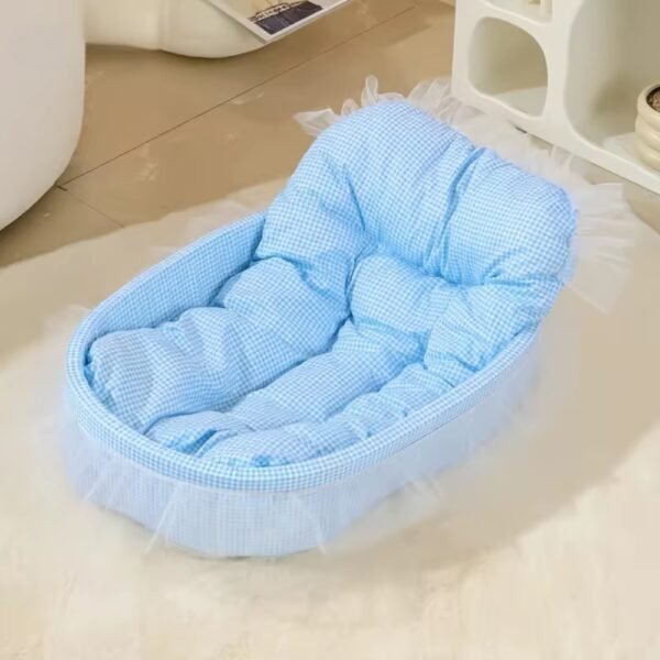 Princess Cat Bed with Gauze Edges – All Seasons Sofa Mat - Image 4