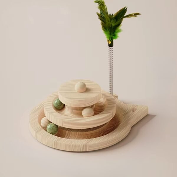 Cat Turntable Toy with Scratching Post - Image 2
