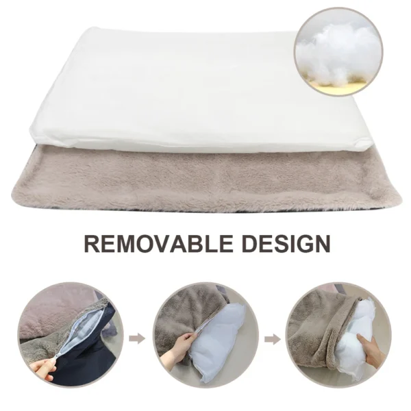 Soft Pet Sleeping Mat with Removable Cushion - Image 3