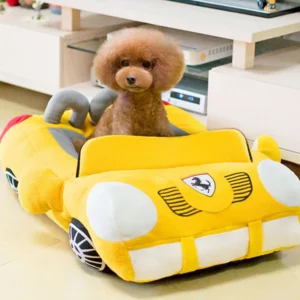 Car-Shaped Dog Bed with Soft Flannel Interior