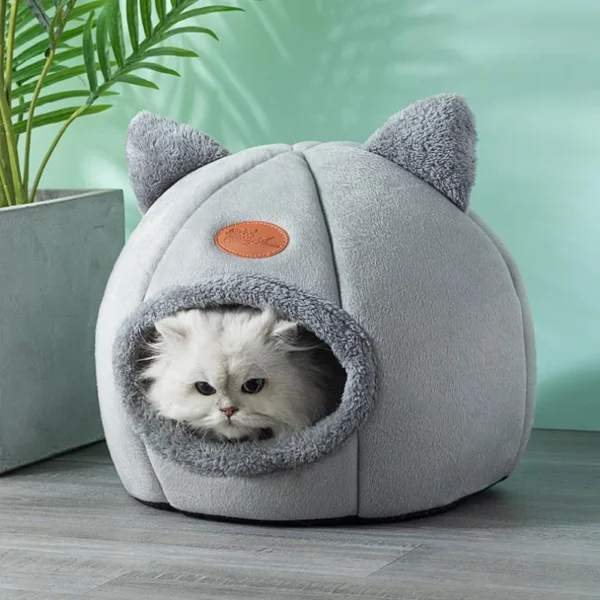 Deep Sleep Cat Bed with Cozy Cave Design - Image 2