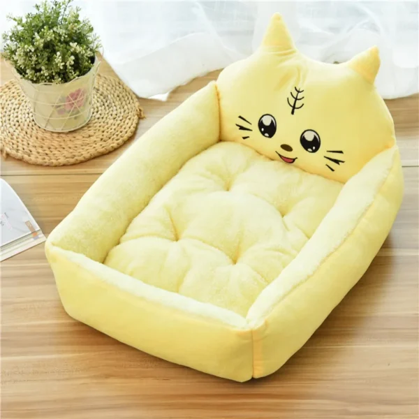Cartoon Pet Bed with Raised Backrest - Image 4