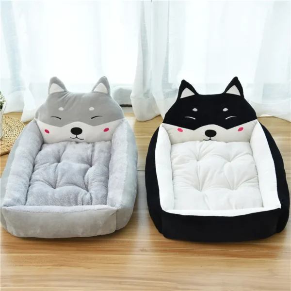 Cartoon Pet Bed with Raised Backrest - Image 13