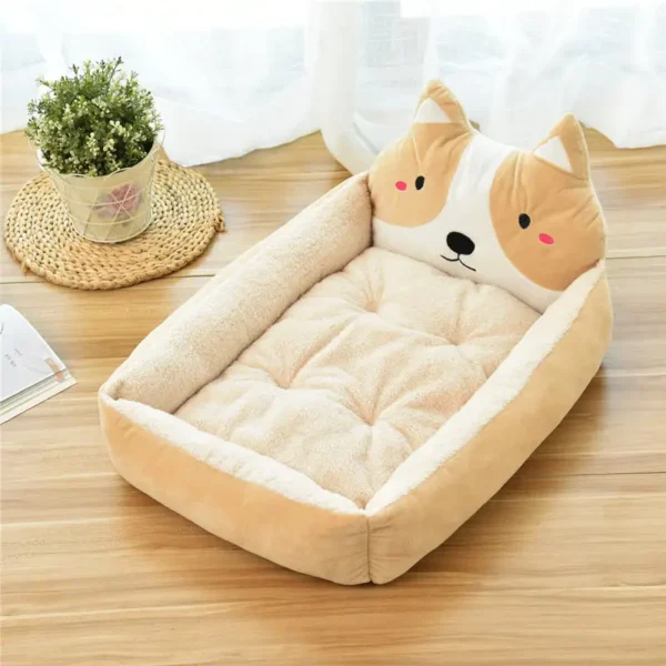 Cartoon Pet Bed with Raised Backrest - Image 6
