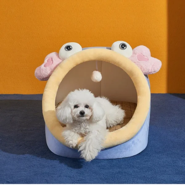 Dog Cave Bed – Enclosed Plush Pet Bed for Small to Medium Dogs & Cats - Image 6