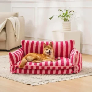 Cat Sofa Bed with Plush Cushion Nest