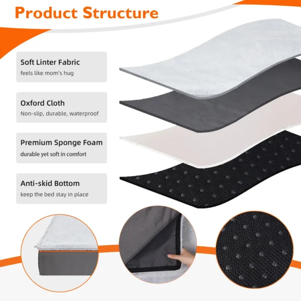 Orthopedic Dog Bed with Foam Support - Image 13