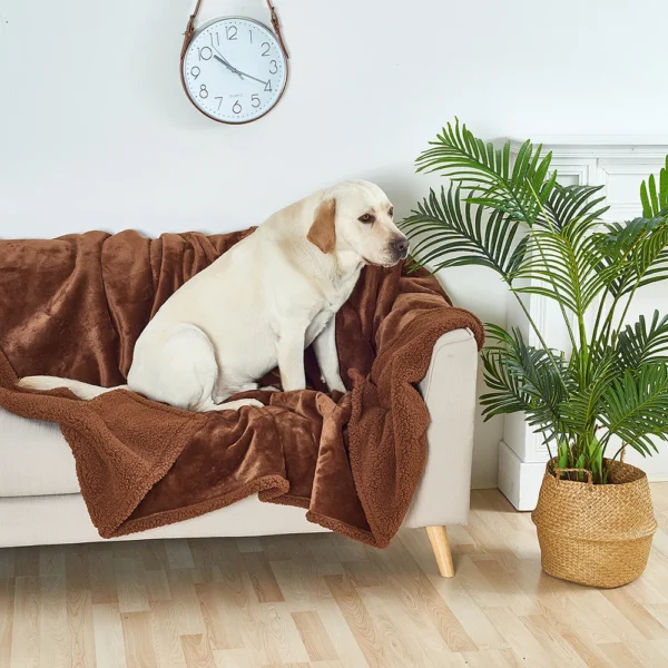 Waterproof Pet Blanket with Sherpa Fleece - Image 9