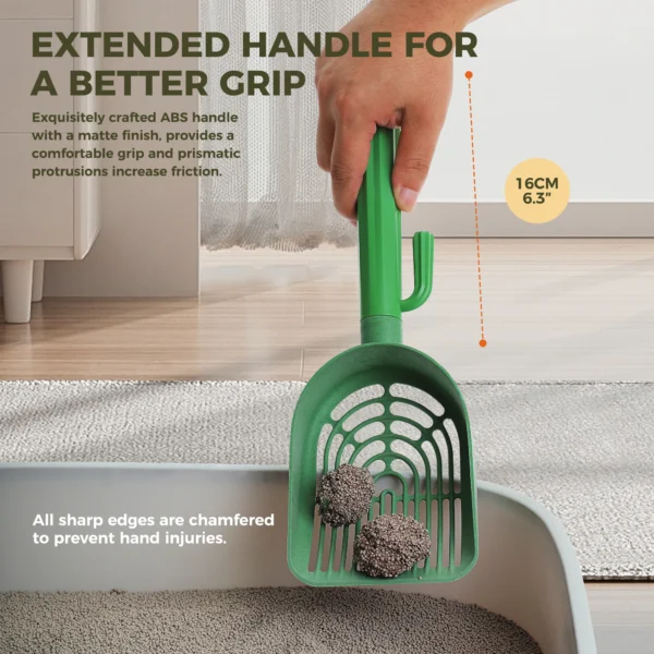 Cat Litter Scoop with Cactus Holder & Trash Bag Storage - Image 3