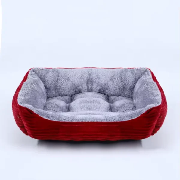 Square Dog Bed with Soft Velvet Surface - Image 9
