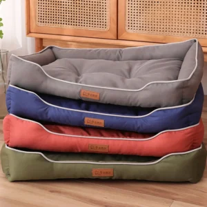 Square Dog Bed with Waterproof Base