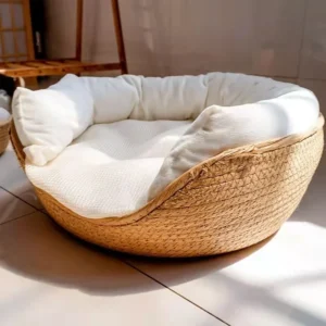 woven-cat-bed-rattan-basket