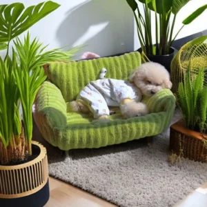 Cartoon Pet Sofa Bed with Moon Velvet