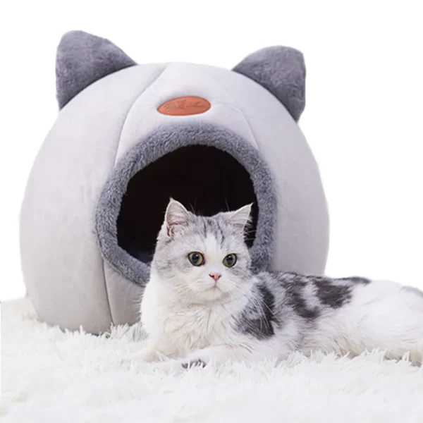 Deep Sleep Cat Bed with Cozy Cave Design - Image 8