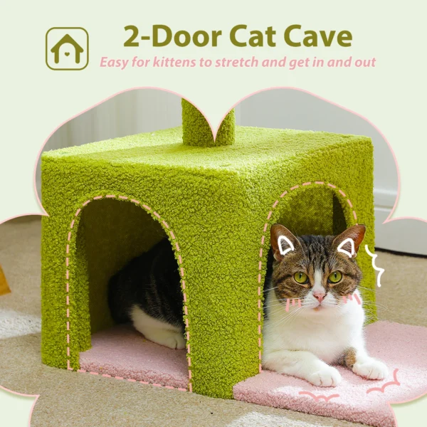 Flower Cat Tree with Hammock & Condo - Image 5