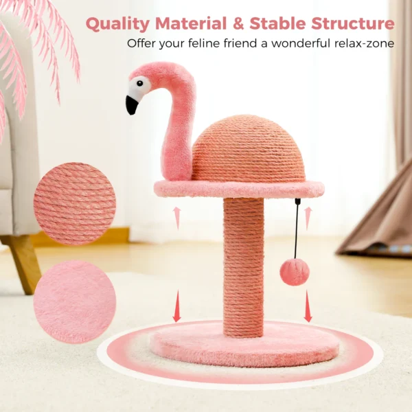 Small Cat Tree with Flamingo Design - Image 3