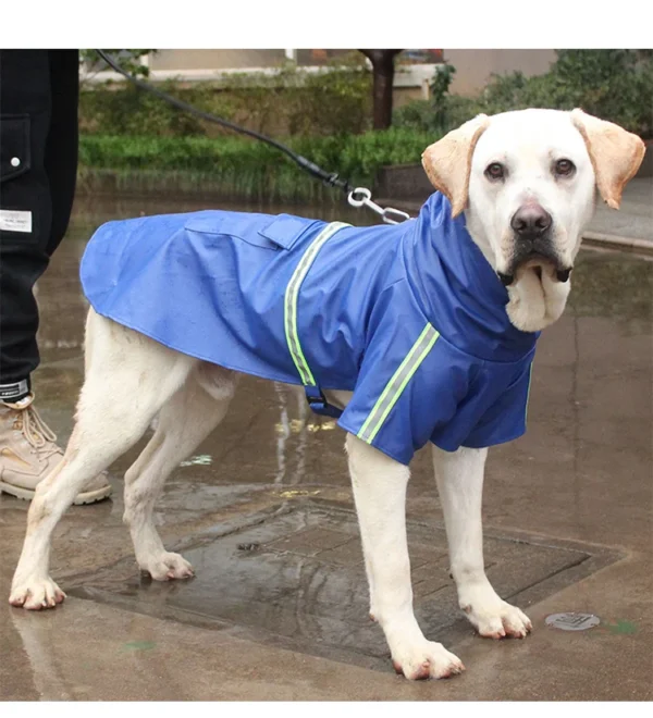Hooded Dog Raincoat with Reflective Strip - Image 14