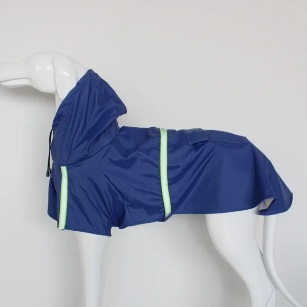 Hooded Dog Raincoat with Reflective Strip - Image 6