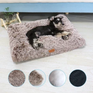 Plush Dog Bed Washable Crate Mat