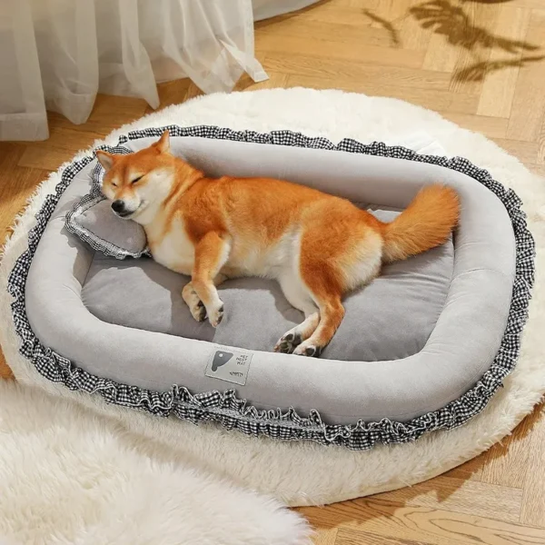 Warm Dog Bed with Soft Cushion Base - Image 3