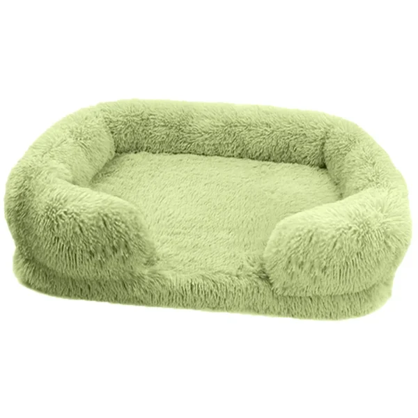 Plush Dog Bed with Raised Edges & Removable Pad - Image 14